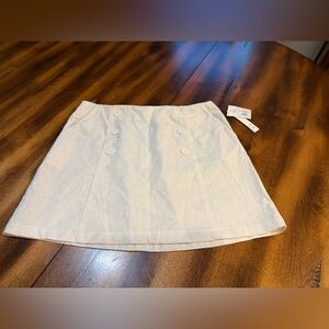 Linen Blend White Mini Skirt By Joe B Size Medium NWT